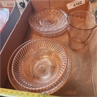 Vintage Pink Depression - Plates, Bowls & Juice