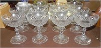 Set of 12  Vtg Diamond Crystal Wine Glasses
