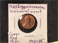 1963 Copper Lincoln Memorial Cent