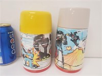 2 x Thermos des annees 1980, dont Transformers