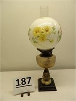 Oil Lamp - Shade Has Been Repaired