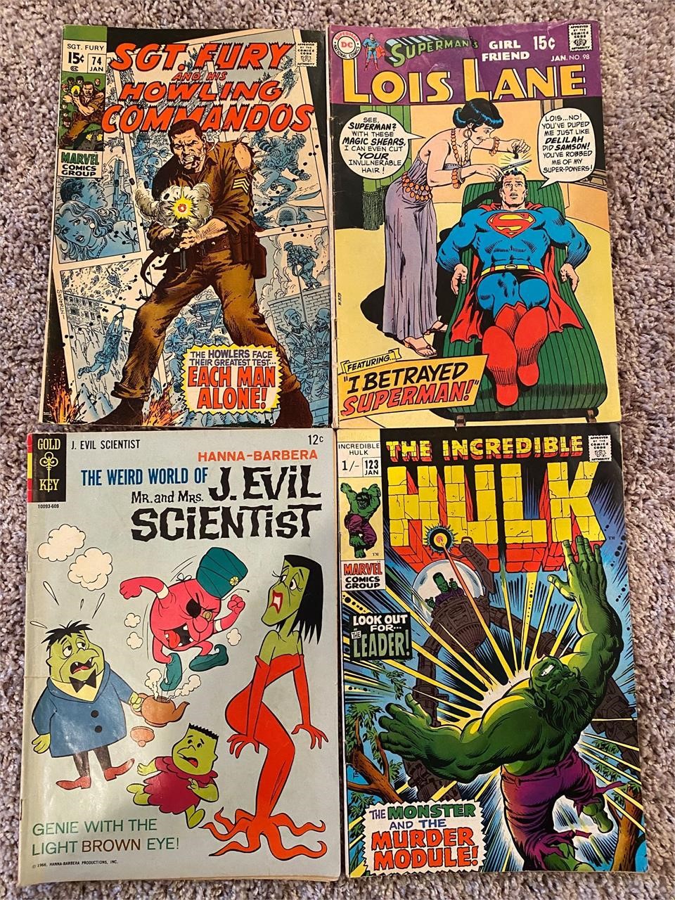 Superman - Hulk - STG. Fury - J. Evil. Scientist