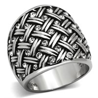 High polished (no plating) Stainless Steel Ring wi