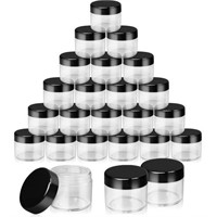 LotFancy 30 Clear Plastic Jars, 8 oz Small