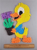 Vintage Melted Plastic Popcorn Duckling 18" H
