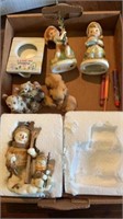 Figurines, Snowman, vintage girl & boy, dogs, I