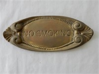 BRASS NO SMOKING ENGRAVED PLAQUE