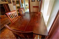 dining room table, 54X36X29 & 6 chairs