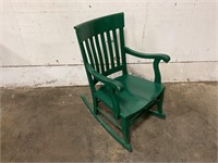 Green Wood Rocking Chair