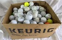 Smaller box of misc golf balls