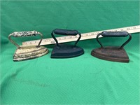 3 antique irons