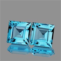 Natural Princess Sky Blue Topaz Pair [Flawless-VVS