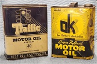 "Traffic" & "OK" 2GAL Motor Oil Cans