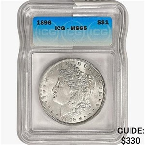 1896 Morgan Silver Dollar ICG MS65