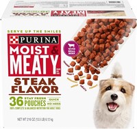 Purina Moist & Meaty Wet Dog Food, 36 ct. Pouch