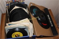 Box with 45`s Records