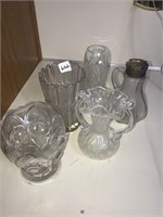 glassware celery holder vases, syrup