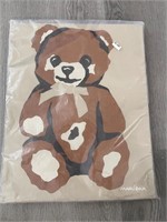 Vintage Marushka MCM Teddy Bear Canvas Art