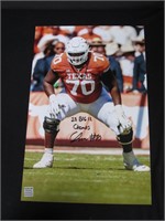 CHRISTIAN JONES SIGNED 11X17 PHOTO TEXAS COA