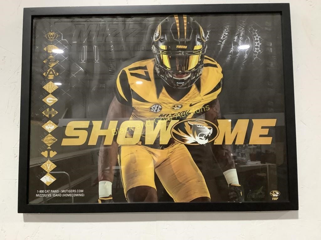 Framed Mizzou Tigers Schedule & Photo