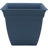 10in Eclipse Square Planter with Saucer