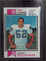 1973 TOPPS #341 JIM LANGER ROOKIE CARD HOF