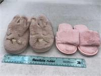 NEW Mixed Lot of 2- Pink Fuzzy Slippers