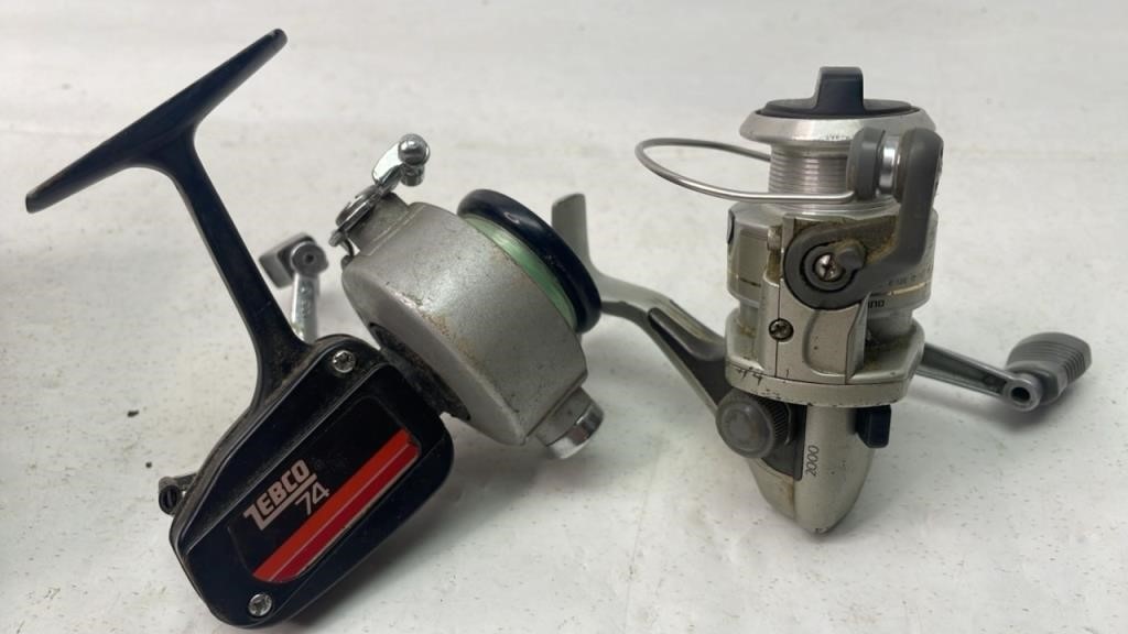 Shimano 2000 & Zebco 74 Fishing reel lot