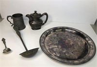 Vintage Pewter & Silver Plate