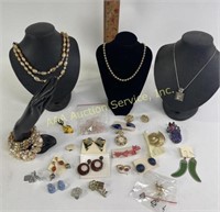 Costume jewelry - earrings, bracelets, pins