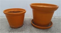 3 piece Mid-century U. S. Pottery planters