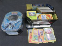 APPROX 400 POKEMON CARDS & 2 POKEMON TINS