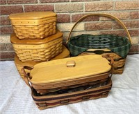 VINTAGE STACKING LONGABERGER BASKETS AND MORE