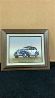 Oil painting by C. Carson Police Car