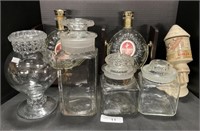 Glass Food Containers, Adv Liquor Bottles/Display.