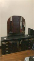 Retro Dresser with mirror 63” x 17” x 30”