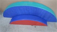 2 Wesco Gymnastic Pieces Semi-circles 37x10x5" &