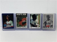 (4) Michael Jordan Rookie Baseball Cards
