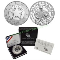 2015 US Marshals SIlver Proof Coin in OMB