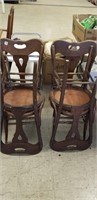 set of 4 oak chairs
