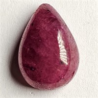 CERT 8.70 Ct Cabochon Ruby, Pear Shape, GLI Certif