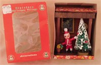 Christmas: 1970's bottle brush tree scene in box -
