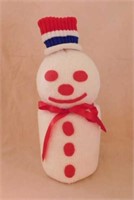 Snowman advent calendar, 12" tall - Plush snowman