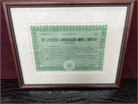 Framed Stock Certificate
