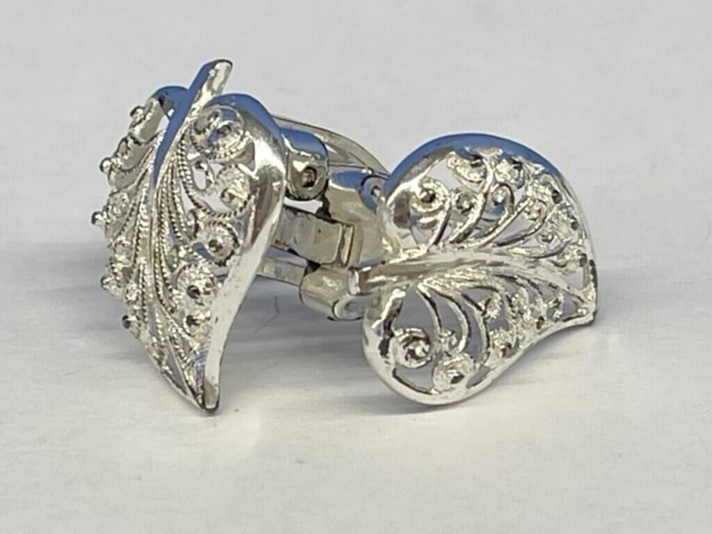 835 Filigree Clip-on Earrings