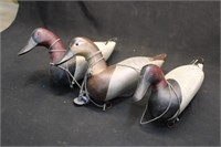 3 - Vintage Wood Decoys w/Weights