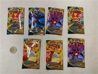 7 paquets de Cartes Pokémon répliques