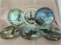 6- eagle collectible plates