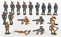 18- GREY IRON CAST IRON TOY SOLDIERS
