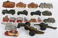 LARGE LOT 1930'S MILITARY TOYS, BARCLAY & MORE